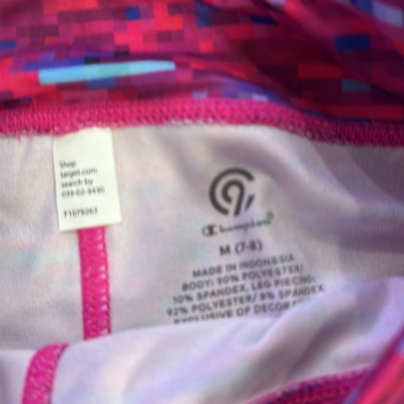 C9 Champion girls hot pink pixelated jacket and leggings size medium (7/8) NWOT - Picture 6 of 8